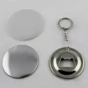100pcs/Set 2" 58mm Bottle Opener Key Chain Button Badge Parts DIY Maker Supplies
