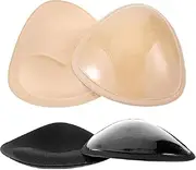 [Generic] 2 Pairs Sticky Sticky Bra Inserts - Triangle Breathable Push up Bra Pads Inserts Removable Breast Padding Bra Pads Sport Bra Cups Inserts for Bikini Swimsuit Dress