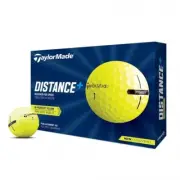 TAYLORMADE DISTANCE+ 2 DOZEN GOLF BALLS - YELLOW - NEW 2019 BALL - VALUE PLUS!