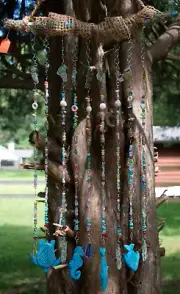 Handmade Sea Themed Suncatcher Wind Chime Large 18x36 9 Strings Indoor Outdoor