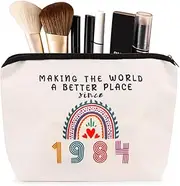 40th Birthday Women - Women Makeup Bag, 40th Birthday Gifts for Women, 40 Women Gifts for Birthday Gift Ideas, Multicoloured, Classic Elegance