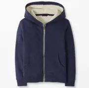 NWT Hanna Andersson Blue Sherpa Lined Hoodie Coat Jacket 80 (18-24 Months)