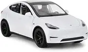 imtfzct 1/32 Tesla Model Y Aluminium Car Model, Children's Toy Car with Pull Back Function, Sound and Light, Opening Door, Gifts for 4-7 Years Children (White)