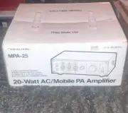 Realistic Mpa-25 Very Rare To Find New!!! 20w Ac/.obile Pa Amplifier