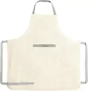 Elegant Cream Apron with 2 Pockets - Organic Cotton and Adjustable Fit