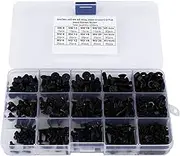 440pcs Alloy Steel M3 M4 M5 Hex Socket Flat Head Screw Nut with Plastic Case for Home Office Furniture Machinery