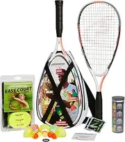 Speedminton® S900 Set - Original Speed Badminton/Crossminton Professional Set with Carbon Rackets Including 5 Speeder®, Pitch and Bag