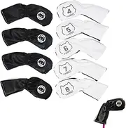 Iron Covers for Golf Clubs | 9X Letter Print Driver Head Covers,Number Alphabet Design Golf Equipment, Sports Fan Club in All Weather Conditions for All Brands Driver