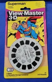 SEALED Superman Cartoon Aliens Stealing Monuments view-master 3 Reels Pack