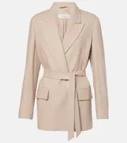 [Max Mara] Max Mara Randers wool, silk, and cashmere blazer UK 10 white