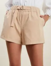 Seed Heritage - Womens Belted Shorts - Size 12 RRP $79.95 Mid Rise Waist