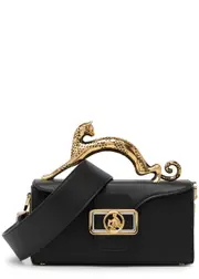 Lanvin Pencil Cat Nano Leather Top, Top Handle Bag, Bag, Black One Size