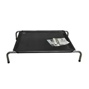 Zeez Platinum Elevated Portable Pet Bed Black - 3 Sizes