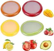 JYJOJO Avocado Saver and Tomato Holder -Set of 4 Reusable Fruit and Veggie Savers- Ideal for Garlic, Apples,Onions, Lemons, and Potatoes