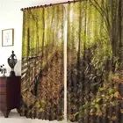 Dark Orange Soil Wood 3D Curtain Blockout Photo Printing Curtains Drape Fabric