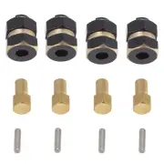4Pack Brass Extended Hex Wheel Hubs Adapters for Axial SCX24 1/24 RC Crawler Car
