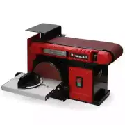 BAUMR-AG Bench Belt and Disc Sander Combo, 100mm Linisher + 150mm Disc