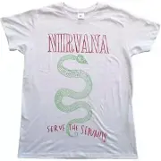 Nirvana Serve The Servants T-Shirt White New