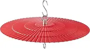 11.2" Metal Bird Feeder Rain Guard, Red Dome Shield Cover Umbrella Shade for Hummingbird Oriole Feeder, Squirrel Baffles for Bird Feeders