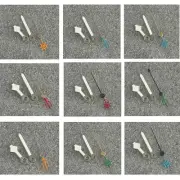 Green Luminous Spider Web/Trident Second Hand For NH35/NH36 Watch Movements Part