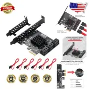 Reliable 6-Port SATA 3.0 Controller Card with Hot Swap Feature and Low Profile