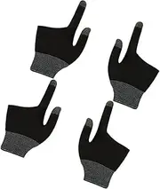 2 Pairs Fingertip Gaming Gloves Breathable Touch Screen Finger Sleeves for Mobile Gaming and Billiards Comfortable Fit and Portable Design