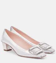 [Roger Vivier] Roger Vivier Belle Vivier 45 embellished pumps AU 8 white