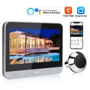 Smart Home Tuya 120° Wide Angle Door Peephole Camera 1080P Wireless One Way Intercom Video Eye Motion Detection Wifi Doo