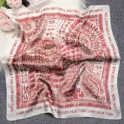 53x53cm Woman Lady Red Square Mulberry Silk Scarf Summer Xmas Gift