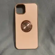 For Apple iPhone Light Rose 12/13/14 Pro Case Slim Case Plastic With Ring