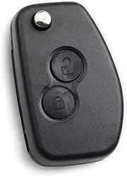 FLJKCT 2 Button Modified Key Shell Flip Folding Remote Key Car Key,for Renault Dacia Modus Duster Clio Espace