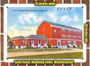 METAL SIGN - Virginia Postcard - F. B. I. Building, Marine Barracks, Quantico,