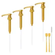 Convenient Coffee Syrups Fit Most 750ml/25.4oz Bottles Gold Dispenser