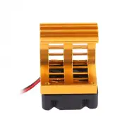 (Gold)Heat Sink With Cooling Fan for 1/10 Scale Electric RC Car 380 / 390 Mo BGS