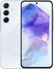 [Samsung] Galaxy A55 5G + 4G LTE (128GB + 8GB) (Tmobile Mint Tello & Global) Unlocked Latin America Warranty SM-A556E/DS 6.6" 120Hz 50MP Triple + (25W Wall USB Charger) (Awesome Iceblue 1 Year Latin)