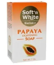 Soft' N White Swiss Papaya LIGHTENING SOAP 7 oz