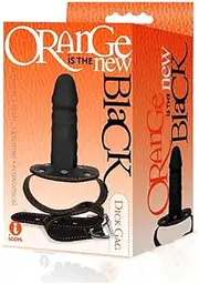 The 9's Orange Is The New Black, Dick Gag - Blacj/Orange Mouth Restraint