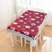 Thick PVC Printed Dining Table Cover, 6 to 8 Seater Size-60x90 inch, Waterproof Easy to Clean, Multi Color 202