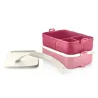 Tupperware Click n Go Divided Rectangle Set of 2 - Brand New