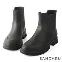 在飛比找momo購物網優惠-【SANDARU 山打努】雨靴 側拼接防滑底短筒雨靴(黑)