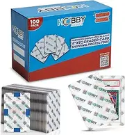 100 Pack Plastic Graded Trading Card Shipping Protector by Hobby Armor, 4" x 6" with Rounded Corners, Translucent Vibrant Multi-Color Plastic Card Protector to Guard Cards From Dings, Cardboard Alt