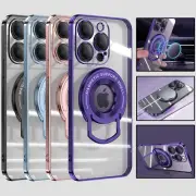 Magnetic Phone Cover for iPhone 15 14 13 with Ring Holder Wireless Charging Case