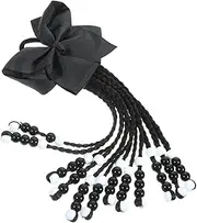 Kisangel Braided Ponytail Hair Extension for Beaded Ponytail Hairpiece Easy to Wear for Parties Cosplay Daily Use Stylish Braids Hair Extension
