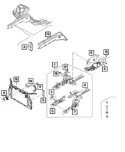 Genuine Mopar Engine Support Bracket Left 68510404AA