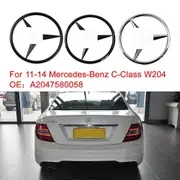 Rear Trunk Boot Emblem Star Badge Logo Fit For 11-14 Mercedes Benz C-Class W204 A2047580058 Glossy Black