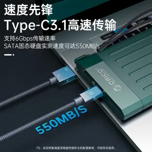 ORICO 奧睿科 Typec硬碟盒 2.5/3.5寸硬碟盒 筆電sata機械改移動 外接讀取 筆電 手機 桌面電腦通用