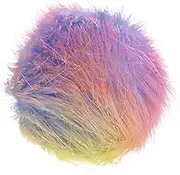 uxcell 1-Pack Faux Fur Pom Poms, 1.2 Inch/ 4.7 cm Soft Fluffy Pompoms Balls with Elastic Loop for Hats/Bags/Keychains/Knitting Accessories/DIY Crafts [Seven Colors]