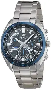 Casio Men's Edifice Quartz Stainless Steel Strap, Silver, 22 Casual Watch