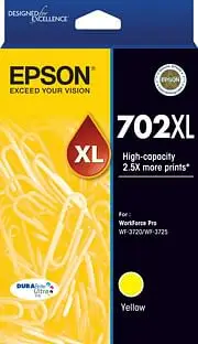 Epson 702XL High Capacity DURABrite Ultra - Yellow Ink Cartridge [C13T345492]