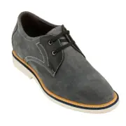 CALTO Y42023 - 2.8 Inches Elevator Height Increase Grey Casual Lace Up Oxford